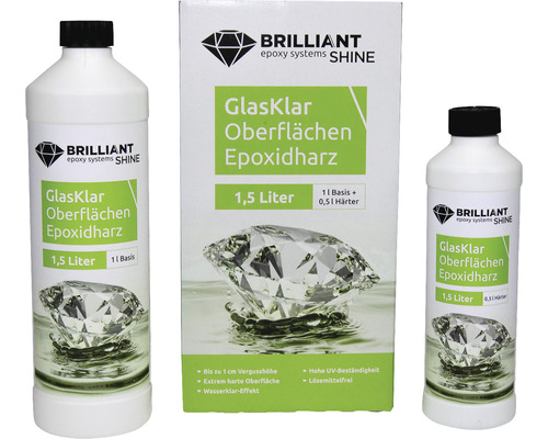 BrilliantShine Oberflächen Epoxidharz Gießharz 1,5 L