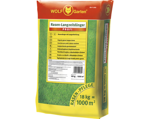 Rasen-Langzeitdünger WOLF-Garten Profi 18 kg / 1000 m²