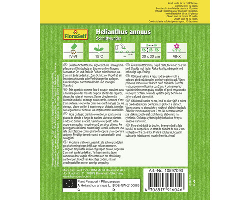 Helianthus annuus Schnittwunder Samenpackung von FloraSelf