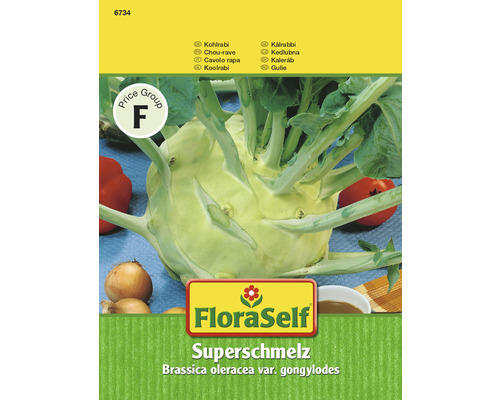 Kohlrabi 'Superschmelz' FloraSelf samenfestes Saatgut Gemüsesamen