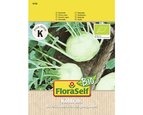 Bio Kohlrabi FloraSelf Bio samenfestes Saatgut Gemüsesamen