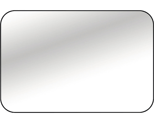 LED-Lichtspiegel Cordia TENDER LINE BACKLIGHT 80x100 cm mit Alurahmen schwarz Rechteckiger Spiegel mit abgerundeten Ecken