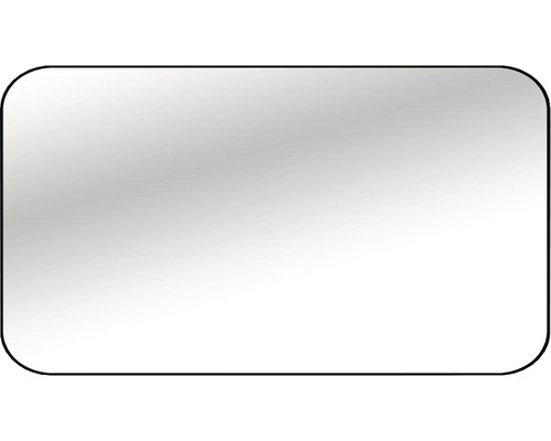 LED-Lichtspiegel Cordia TENDER LINE BACKLIGHT 80x120 cm mit Alurahmen schwarz Rechteckiger Spiegel mit abgerundeten Ecken