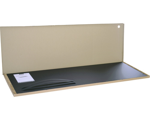 Schreibtischplatte mit Zubehör in Verpackung