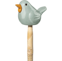 Gartenstecker Vogel aus Keramik auf Bambusstab