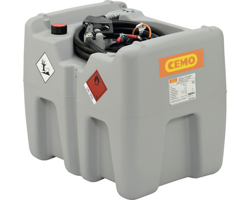 Diesel Mobile Tankanlage CEMO Easy 210 L mit E-Pumpe 12V mit Batterieklemmen Cemo Dieseltank mit Pumpe und Zapfpistole