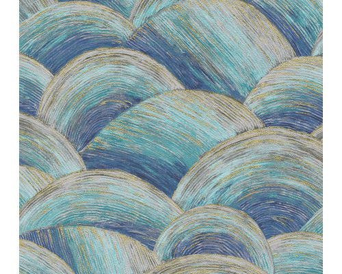 Vliestapete Metropolitan Stories 3 abstrakt blau Tapete mit Wellenmuster