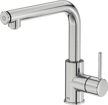 Küchenarmatur aus Metall mit Bedienknopf