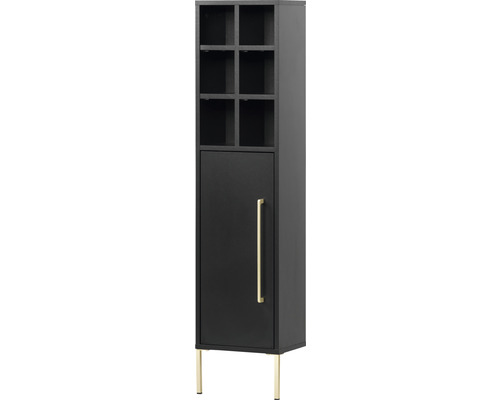 Schrank mit Tür, Fächern und Füßen
