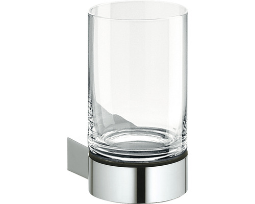 Zahnputzbecher Keuco Plan Acryl-Glas mit Halter chrom