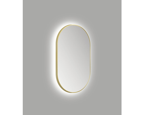 LED-Lichtspiegel DSK Bronze oval 60x100 cm