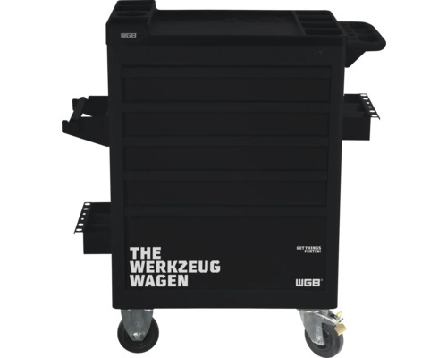 Werkstattwagen WGB 670 x 970 x 470 mm mit 5 Schubladen, schwarz pulverbeschichtet-0