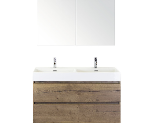 Badmöbel-Set Sanox Maxx XL Keramik 183x121x45,5 cm Doppel-Keramikwaschbecken 2 Becken tabacco mit Spiegelschrank Badmöbel-Set Sanox Maxx XL Keramik 183x121x45,5 cm Doppel-Keramikwaschbecken 2 Becken tabacco mit Spiegelschrank