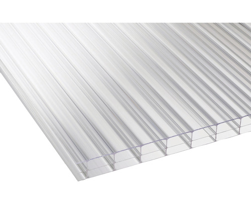PRECIT Polycarbonat Hohlkammerplatte klar 2500 x 980 x 16 mm PRECIT Polycarbonat Hohlkammerplatte klar 2500 x 980 x 16 mm
