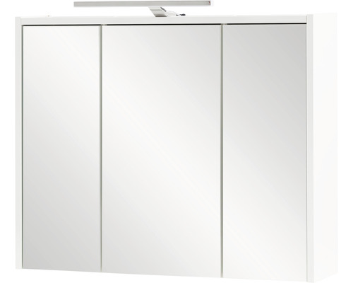Spiegelschrank mit drei Türen und Beleuchtung