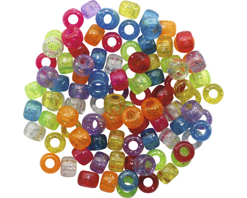 Verschiedenfarbige Schmuckperlen aus Kunststoff