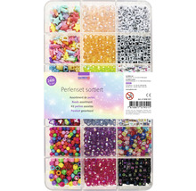 Sortiertes Perlenset mit Buchstaben-, Stern- und bunten Perlen