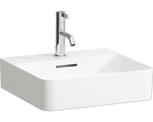 Handwaschbecken Laufen VAL eckig mit Beschichtung 45x42 cm weiß
