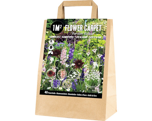 Blumenzwiebel-Mischung Blumenteppich für 1 m² 'Garden Releaf' mit Dahlie, Gladiole, Kronenanemone & Sterngladiole 40 Stk.