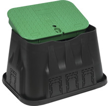 Ventilbox aus Kunststoff mit grünem Deckel