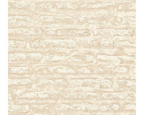 Vliestapete 39027-2 Attractive 2 Steinwand beige-weiß Tapete mit Steinmauer-Motiv