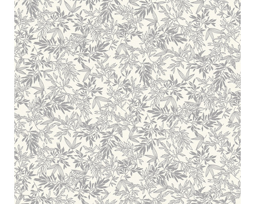 Vliestapete 39028-1 Attractive 2 Blättermotiv grau-weiß glänzend