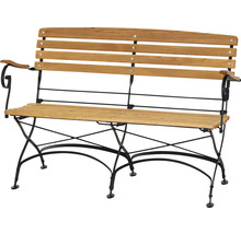 Gartenbank aus Holz und Metall