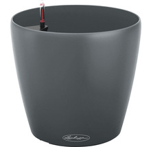 Grauer Pflanztopf mit Wasserstandsanzeige