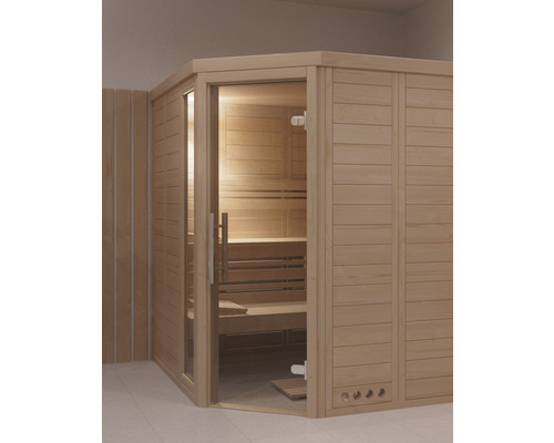 7-8 Personen Ecksauna