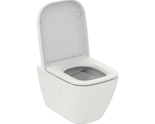 Wand-WC Set Ideal Standard i.life S Tiefspüler ohne Spülrand weiß glänzend mit WC-Sitz T473801
