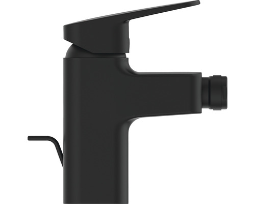 Schwarzer Waschtischmischer mit Hebel