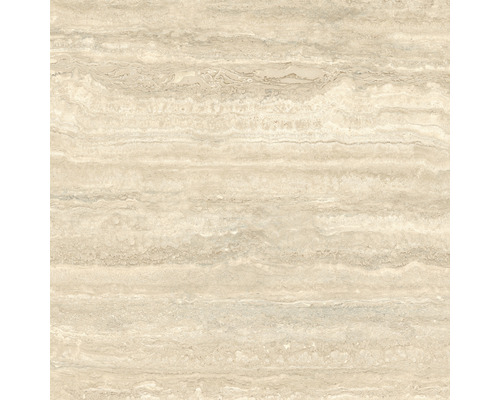 Fliese in Travertinoptik mit horizontaler Maserung