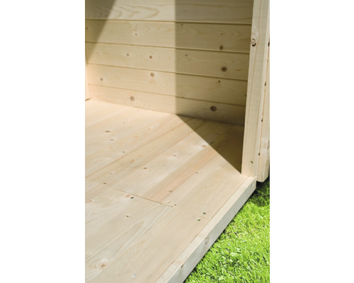 Fußboden Karibu für Sockelmaß 400 x 310 cm natur