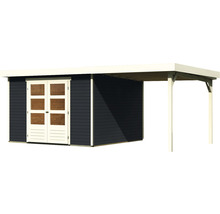 Gartenhaus aus Holz mit überdachter Veranda
