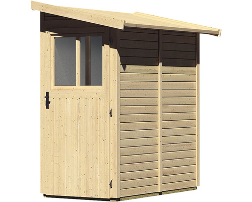 Gartenschuppen aus Holz mit Tür und Fenster