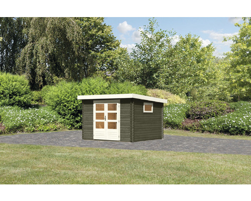 Gartenhaus aus Holz mit Doppeltür und Fenster