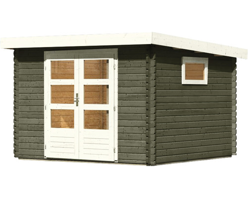 Gartenhaus aus Holz mit Doppeltür und Fenster