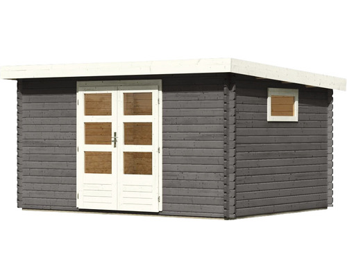 Holzgartenhaus mit Doppeltür und Fenster