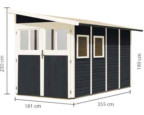 Abmessungen eines Gerätehauses