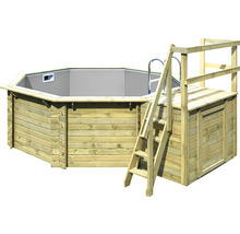 Holzpool mit Leiter und Plattform