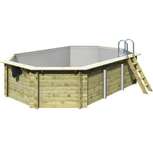 Holzpool mit Leiter und Filteranlage