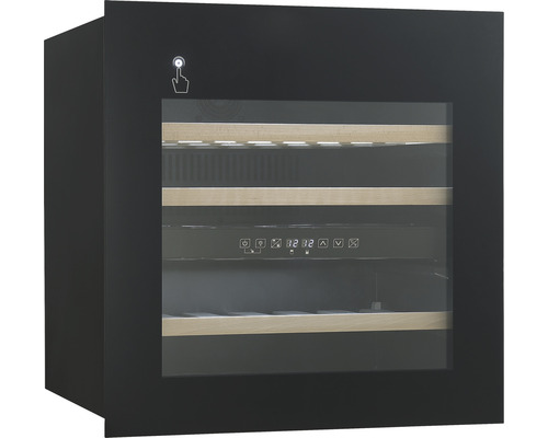 Weinkühlschrank mit Touchscreen-Bedienfeld und Holzböden