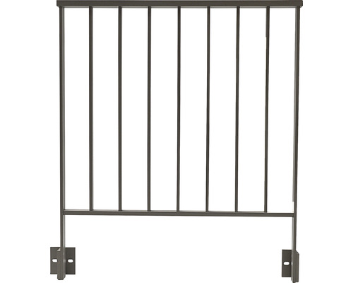 Geländerpfosten aus Metall mit Befestigung