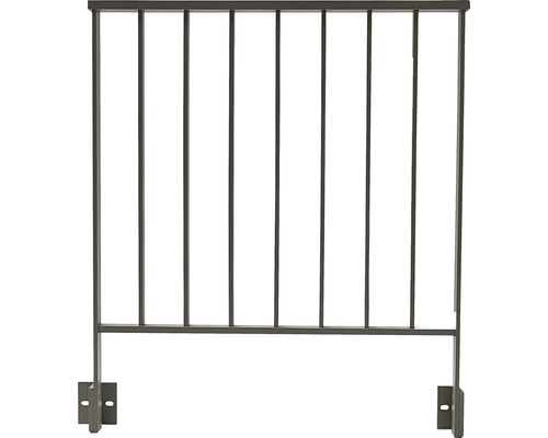 Pertura Geländer-Komplettset Triton taupe G-Form Aluminium für Seitenmontage 9 m Metallgeländer zur Wandmontage