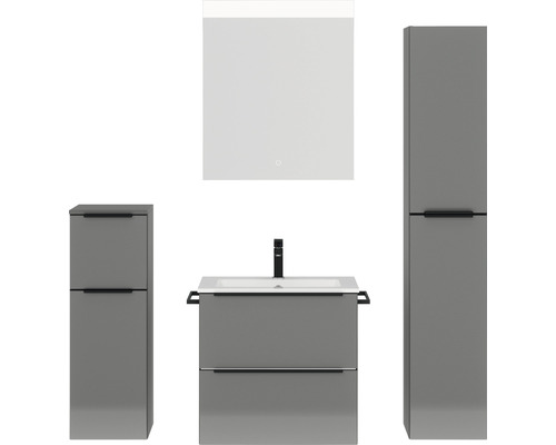Bathroom furniture set Nobilia program 1 30 140x169.1x48.7 cm mineral marble sink size-
