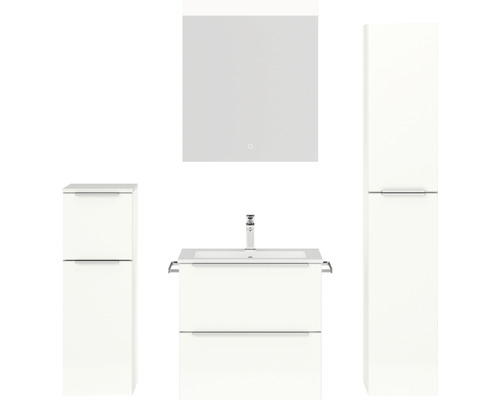 Bathroom furniture set Nobilia program 1 27 140x169.1x48.7 cm mineral marble sink we-