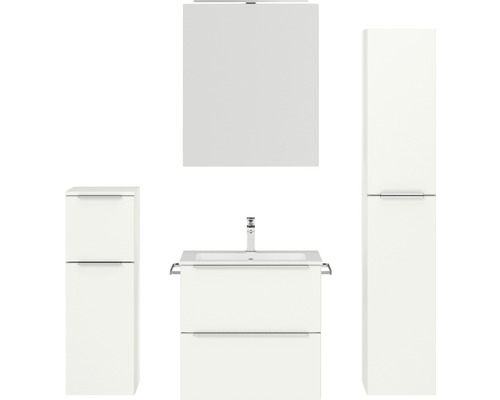 Bathroom furniture set Nobilia program 1 33 140x169.1x48.7 cm mineral marble sink we-