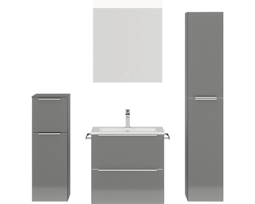 Bathroom furniture set Nobilia program 1 29 140x169.1x48.7 cm mineral marble sink size-