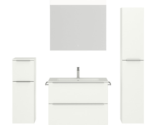 Bathroom furniture set Nobilia program 1 64 160x169.1x48.7 cm mineral marble sink we-