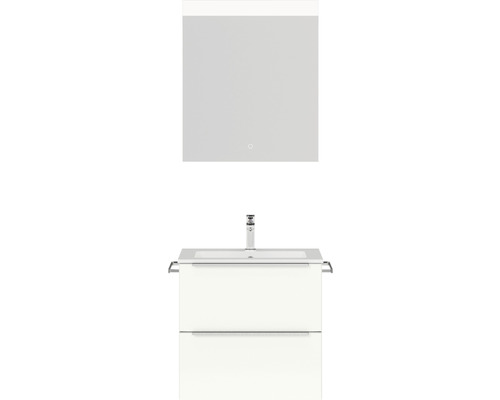 Bathroom Furniture Set Nobilia Program 1 11 61x169.1x48.7cm Mineral Marble Sink White-